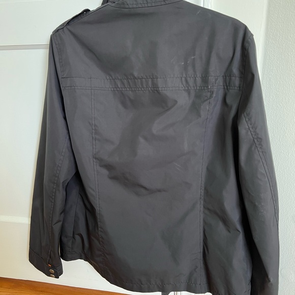 Cole Haan Windbreaker Jacket Mens Small Black with Orange accents - Picture 3 of 4